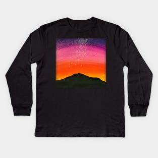 Mountain Sunset Kids Long Sleeve T-Shirt